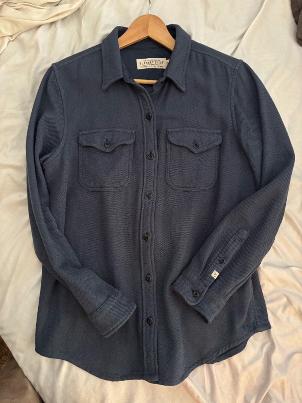 Outerknown Blanket Shirt Night / Midnight Blue Sz M